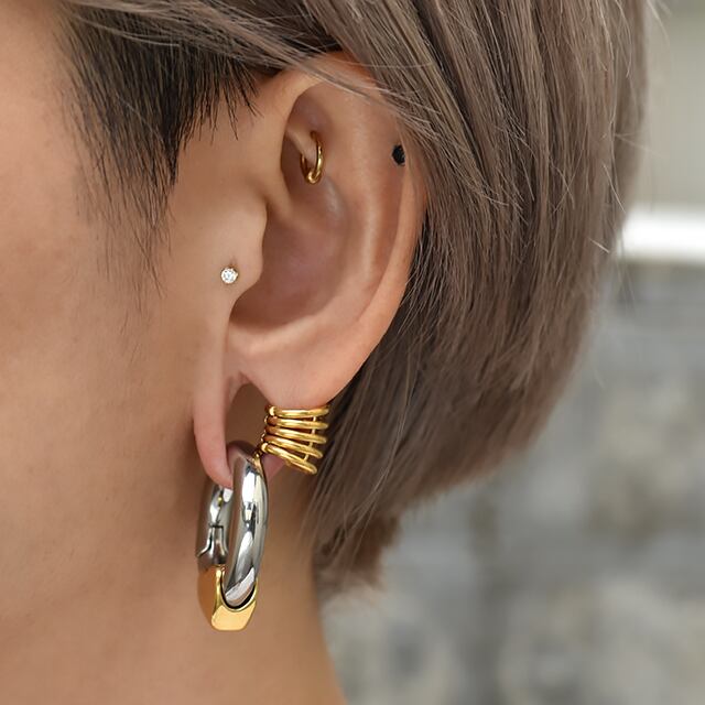 ボディピアス 2g 3WAY ハートピアス マグネット 磁石 ワンタッチピアス