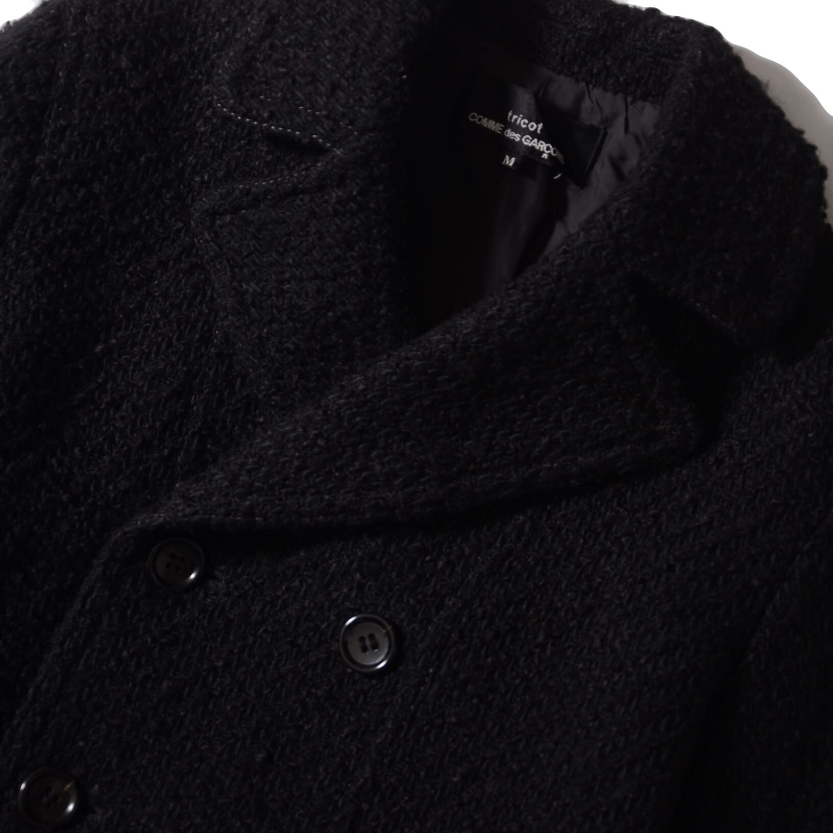 tricot comme des garcons pea coat | boutique goldenwool vintage&used