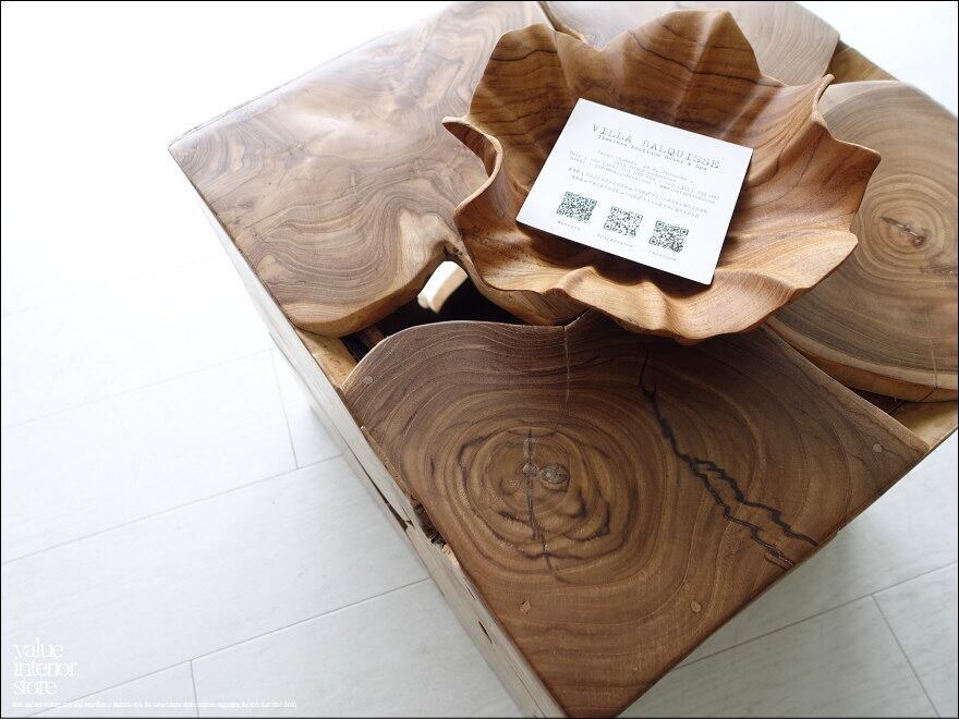 無垢 チークブロックスツールN 40x40cm 無垢 チークブロックスツールN 40x40cm 【公式通販】