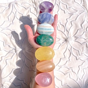 Chakra Palms 8 ✧ チャクラカラーのパームストーンセット