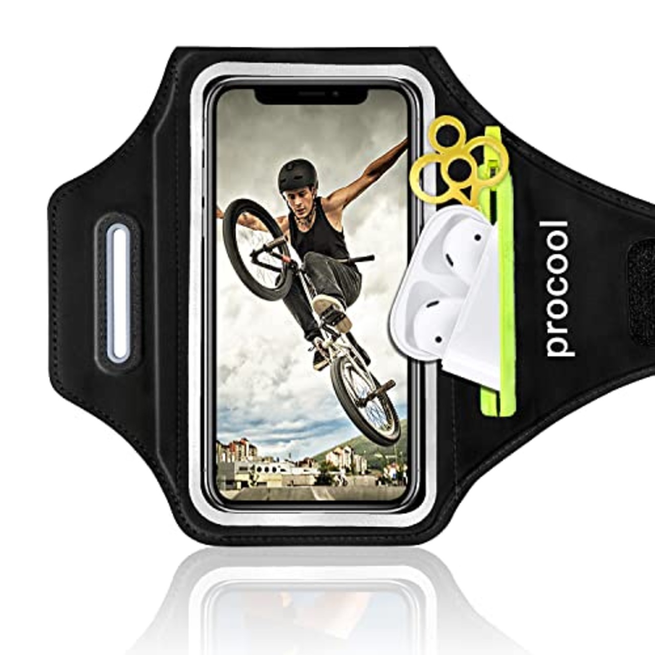 ランニングアームバンド スマホ 腕 ホルダー アームバンド 携帯 4.0-6.8インチのスマホに対応 手首・アーム兼用 タッチ操作OK 指紋認証OK 通気 防汗 男女兼用 iPhone16/15/14/13/12/11 Pro Max/mini/XR/XS/X/8+/7+、Samsung、Xperia、Android,など 6.8インチまでのスマホに対応