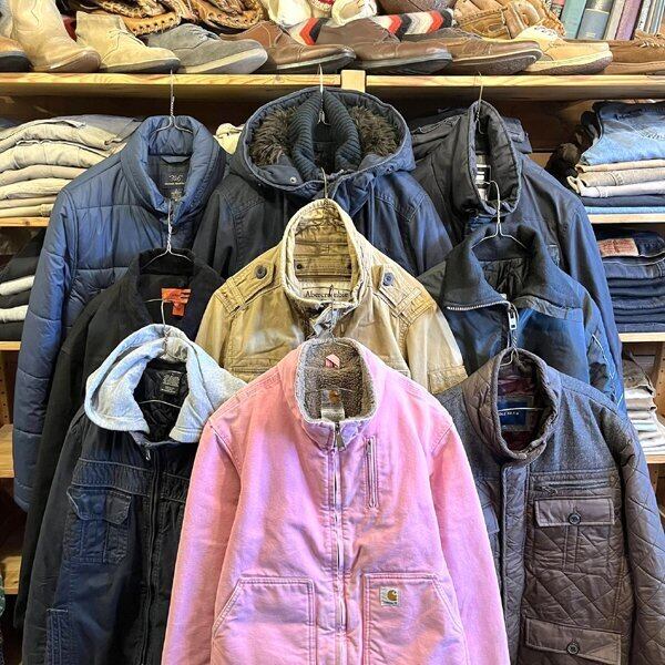 1点物◇CornerStone黒ダック地デトロイトジャケット古着メンズML