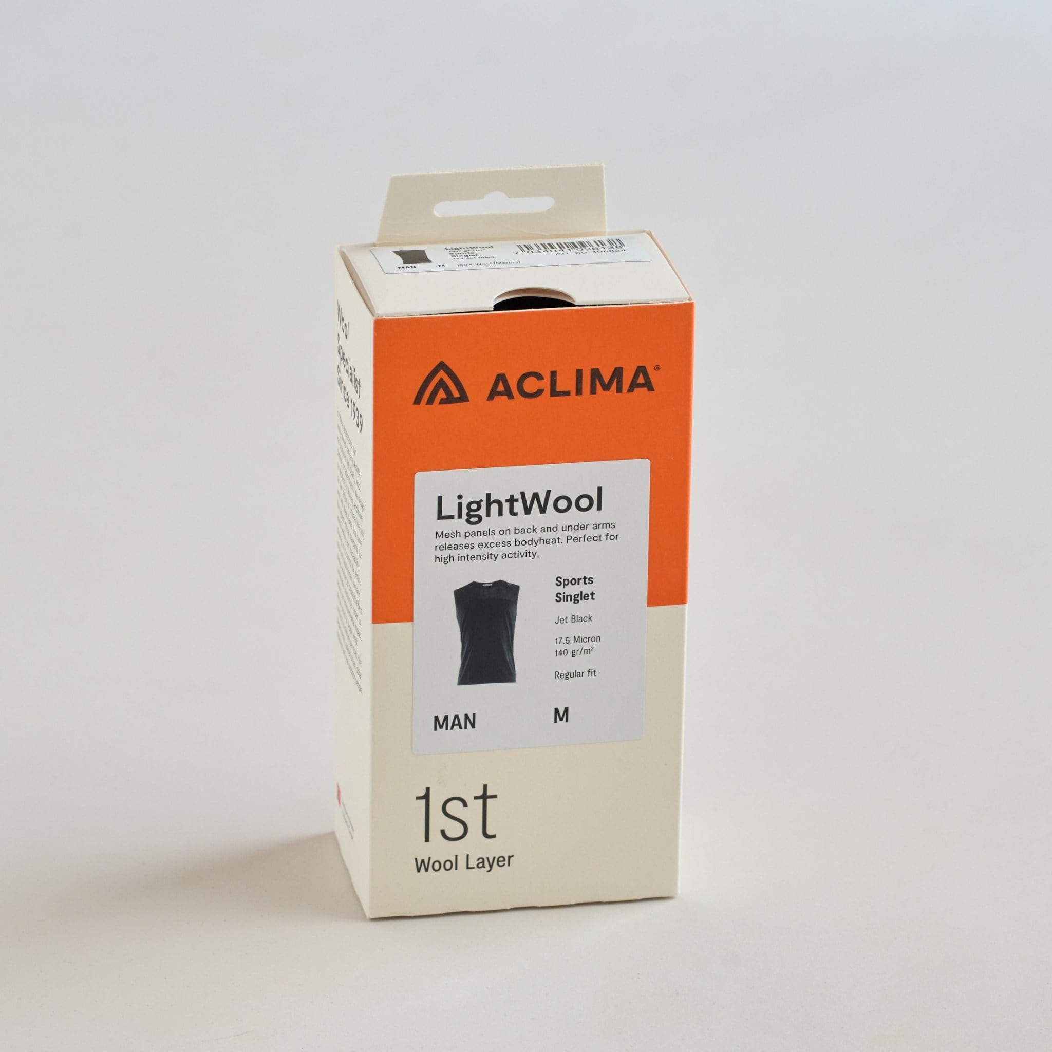 ACLIMA / M's Light Wool Sports Singlet (オールシーズン活躍、薄手の