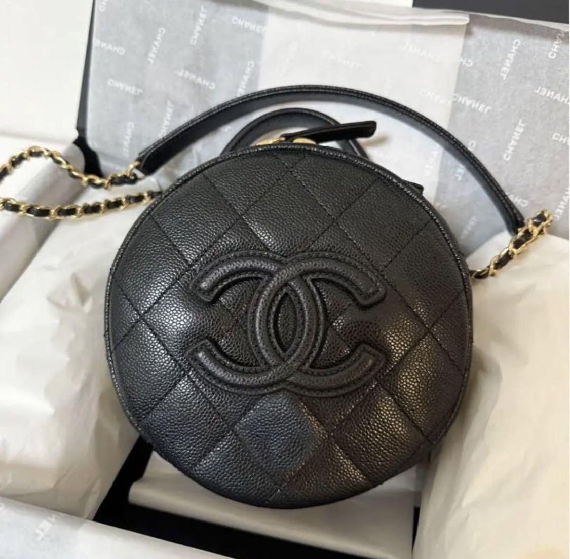 CHANEL シャネル バニティバッグ キャビアスキン ヴァニティ バニティ 