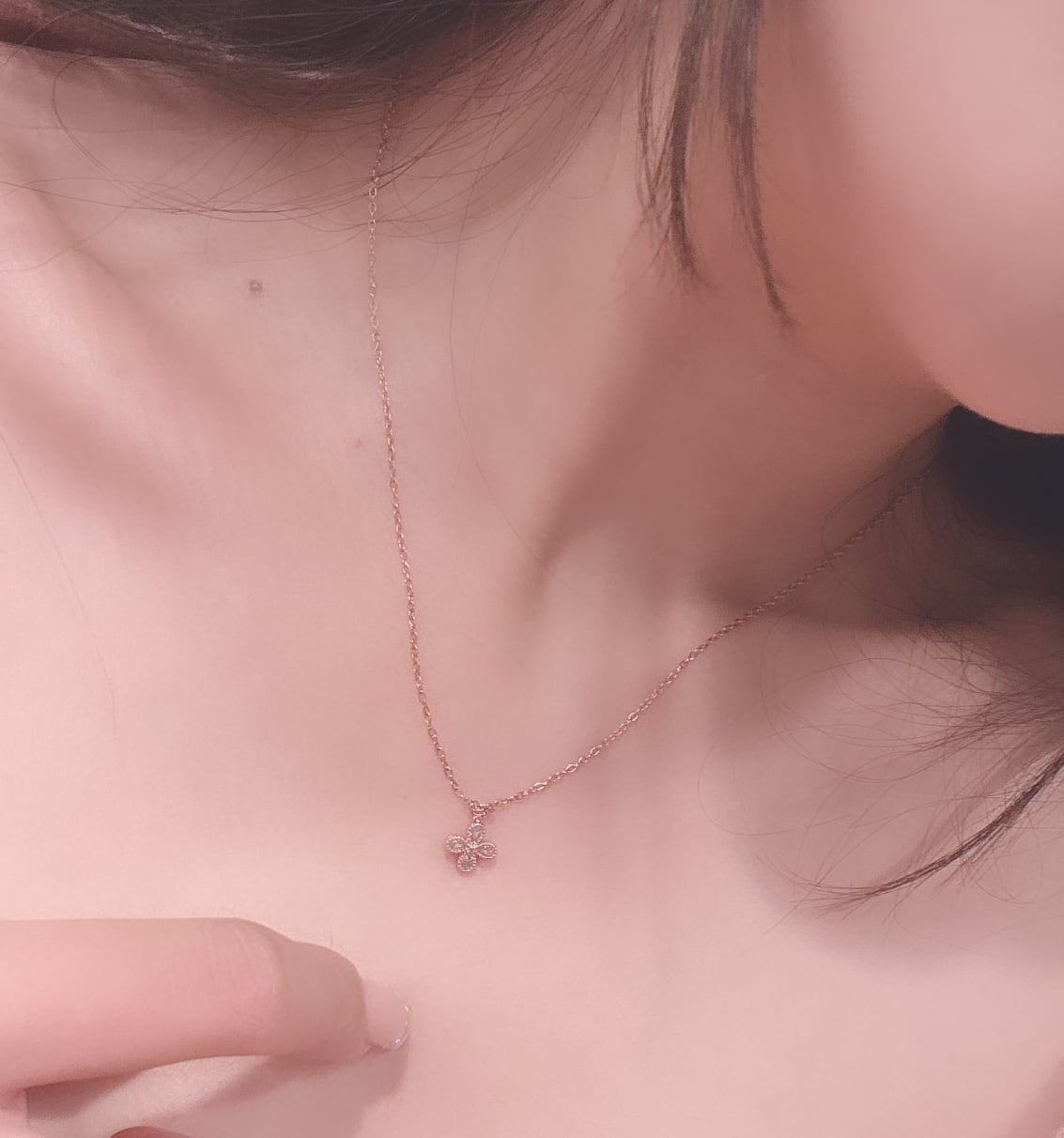 ✨最高級✨フラワーミニ✨ネックレス✨シルバー✨ハイクオリティ✨ ネックレス レディース ダイヤモンドCZ プラチナ仕上げ シルバー