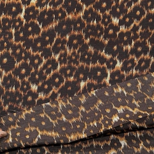 ★TB322◆2.5m◆ポリエステル100%プリントピケ織り生地◆レオパード