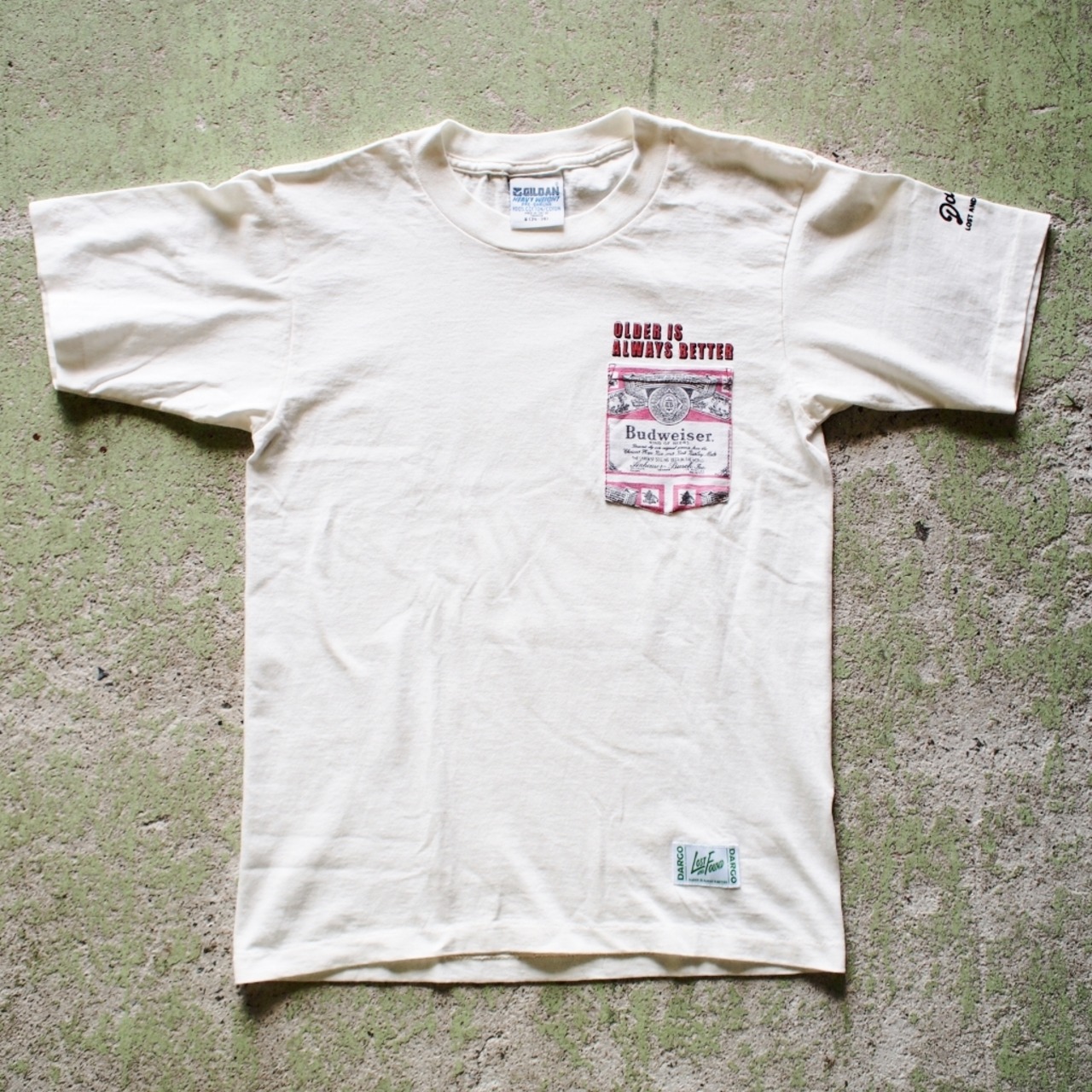 【LOST AND FOUND】"Budweiser" Remake Pocket T-shirt (KINARI)