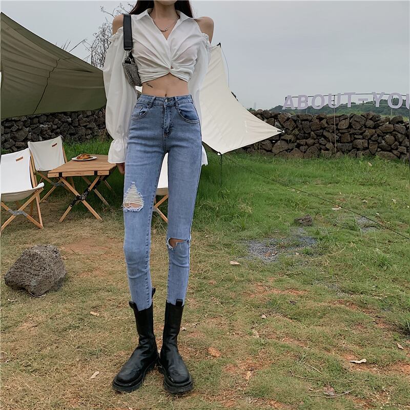 ジーンズ スリムオータム ハイウェスト 秋物 ドラファッションホール95197023053