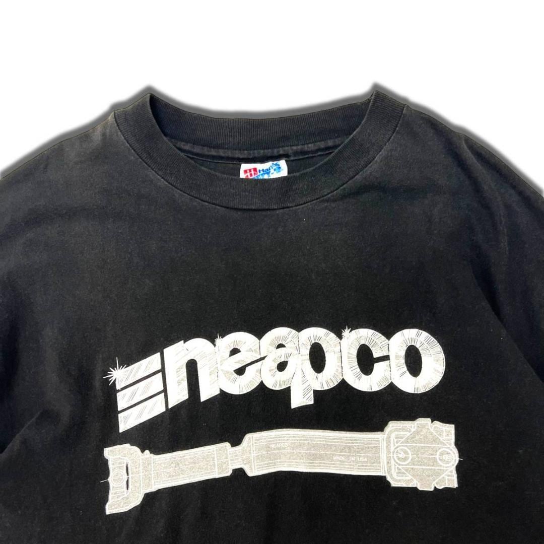 90s USA製 Neapco ビンテージTシャツ XL ブラック ヘインズ Hanes
