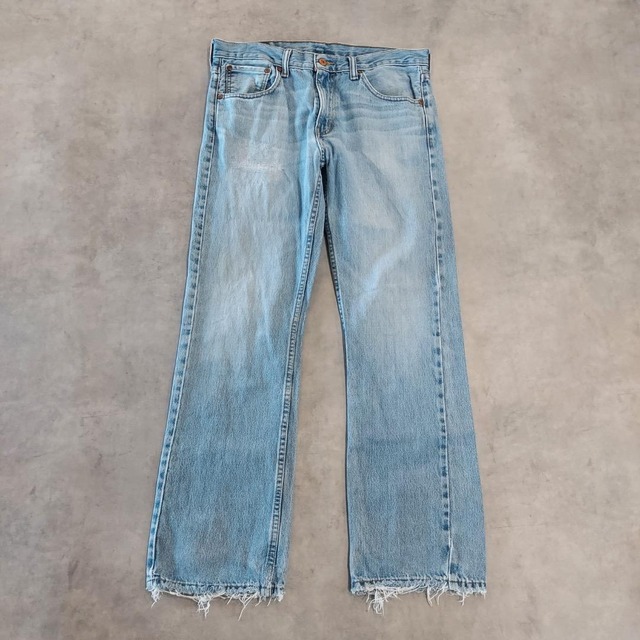リーバイス527 Levis W32 フレア ブーツ 青 古着 ヒゲ 21629