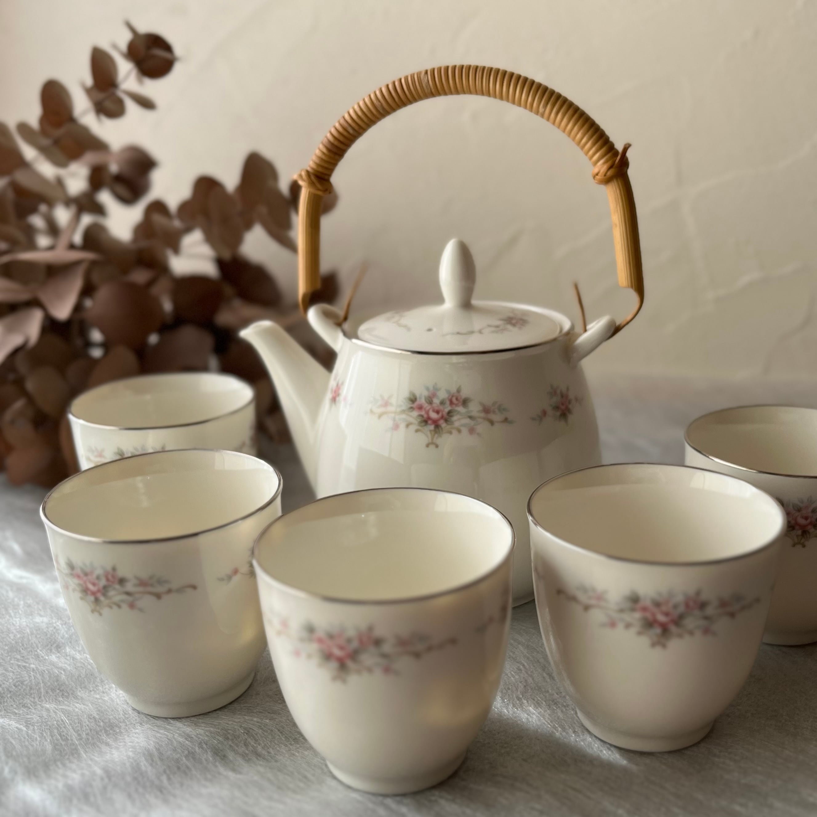 中国景徳鎮 09 コーヒーセット シュガーポット&ミルクピッチャー付き  