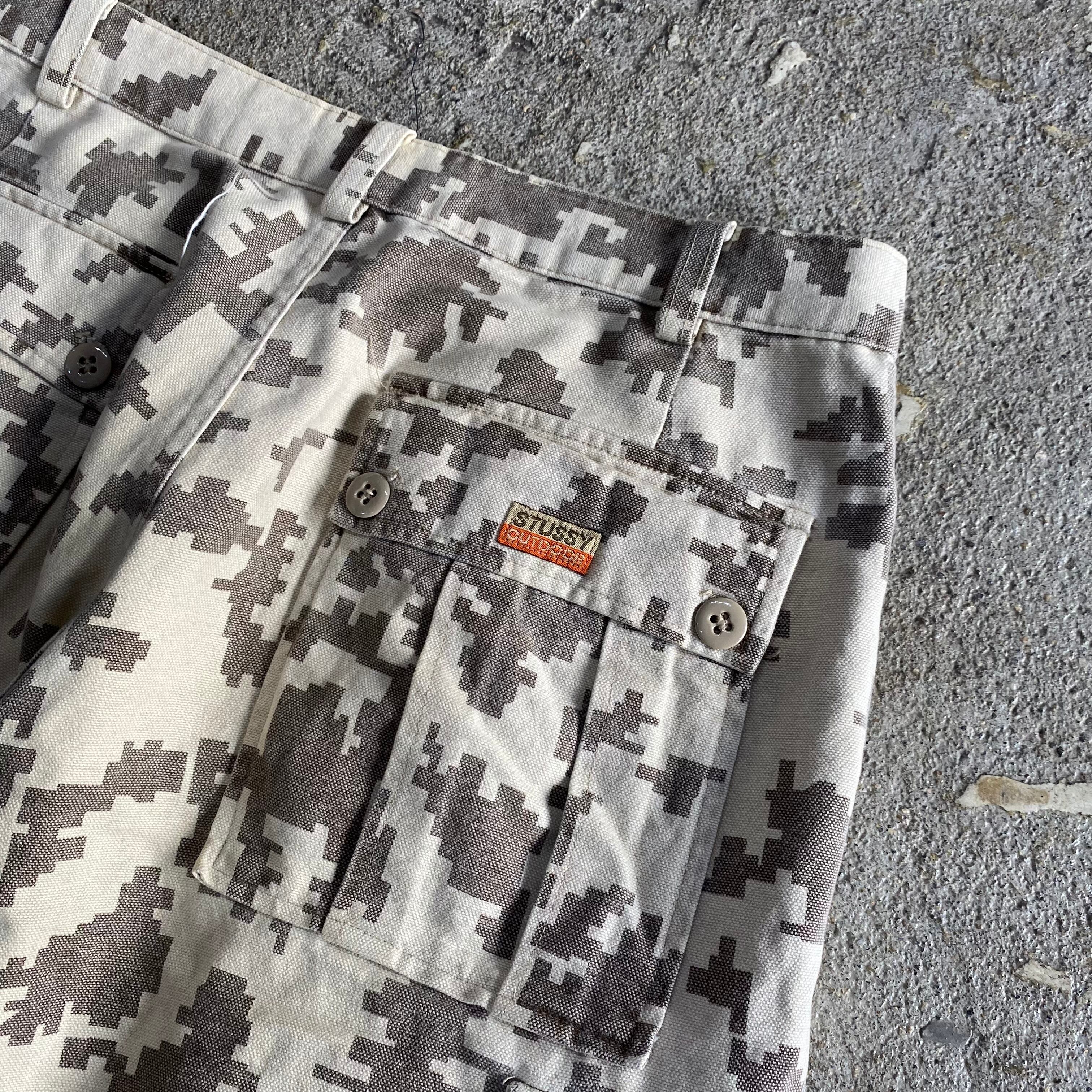 90s STUSSY digital camouflage cargo shorts | What