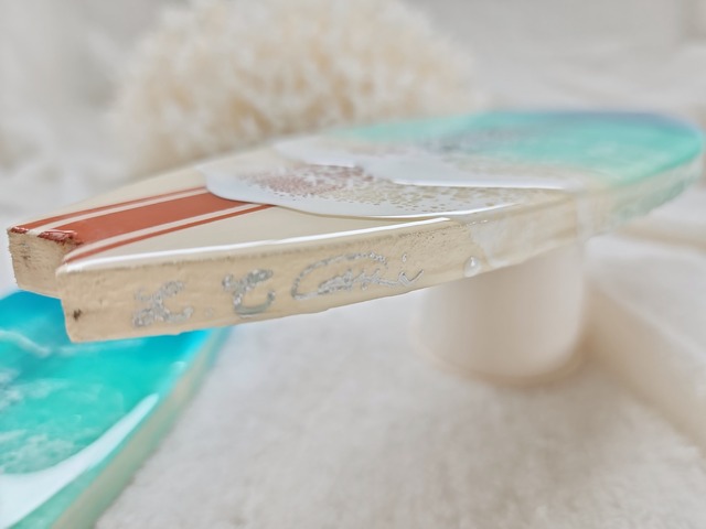 167.オーシャンレジンアート サーフボード型パネル 28㎝