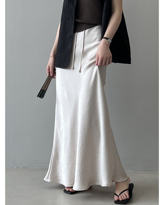 Satin Long Easy Skirt N127