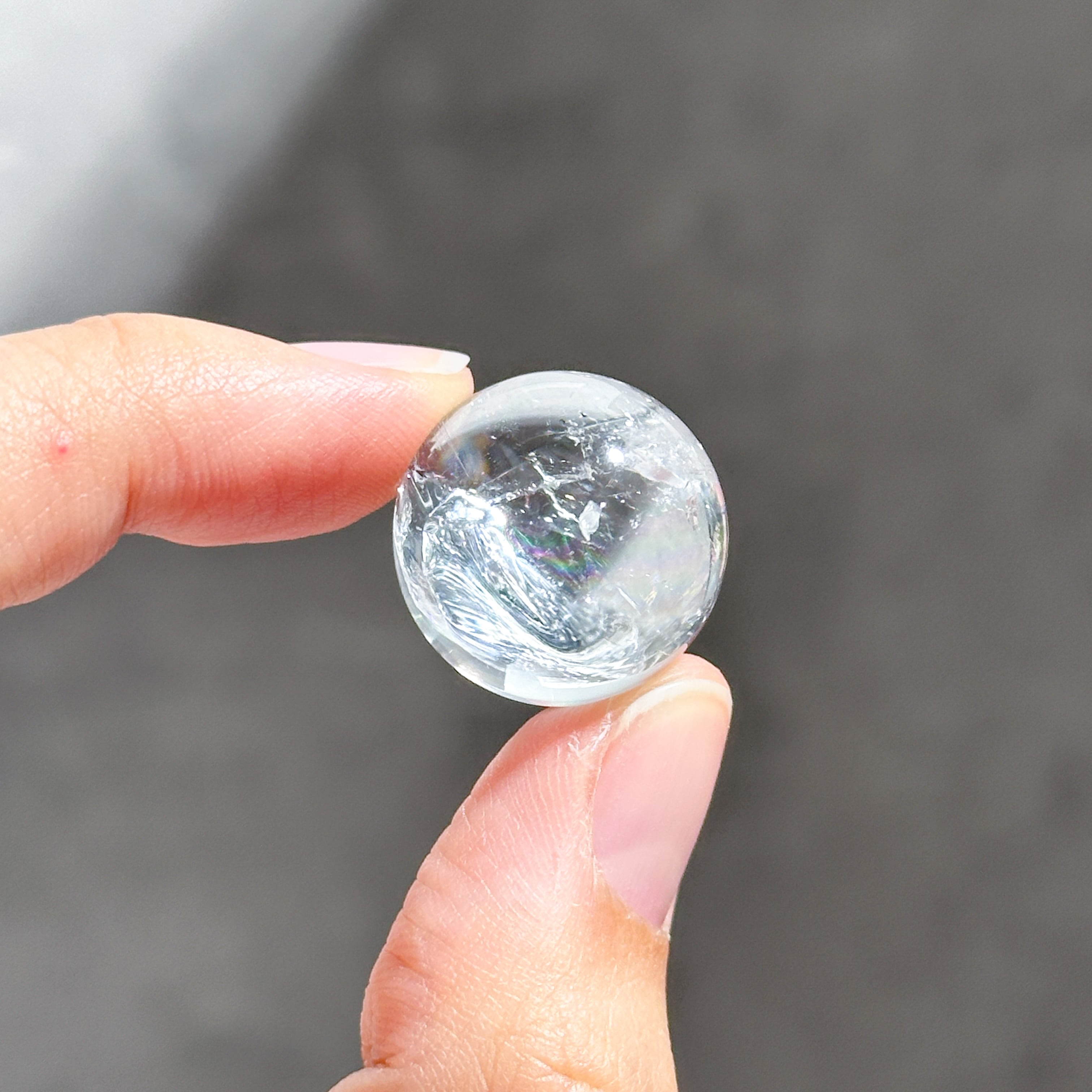 クリア(クラック)クォーツ スフィア 3個set 03◇ Clear Quartz