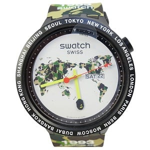 Swatch × A BATHING APE 迷彩柄 時計