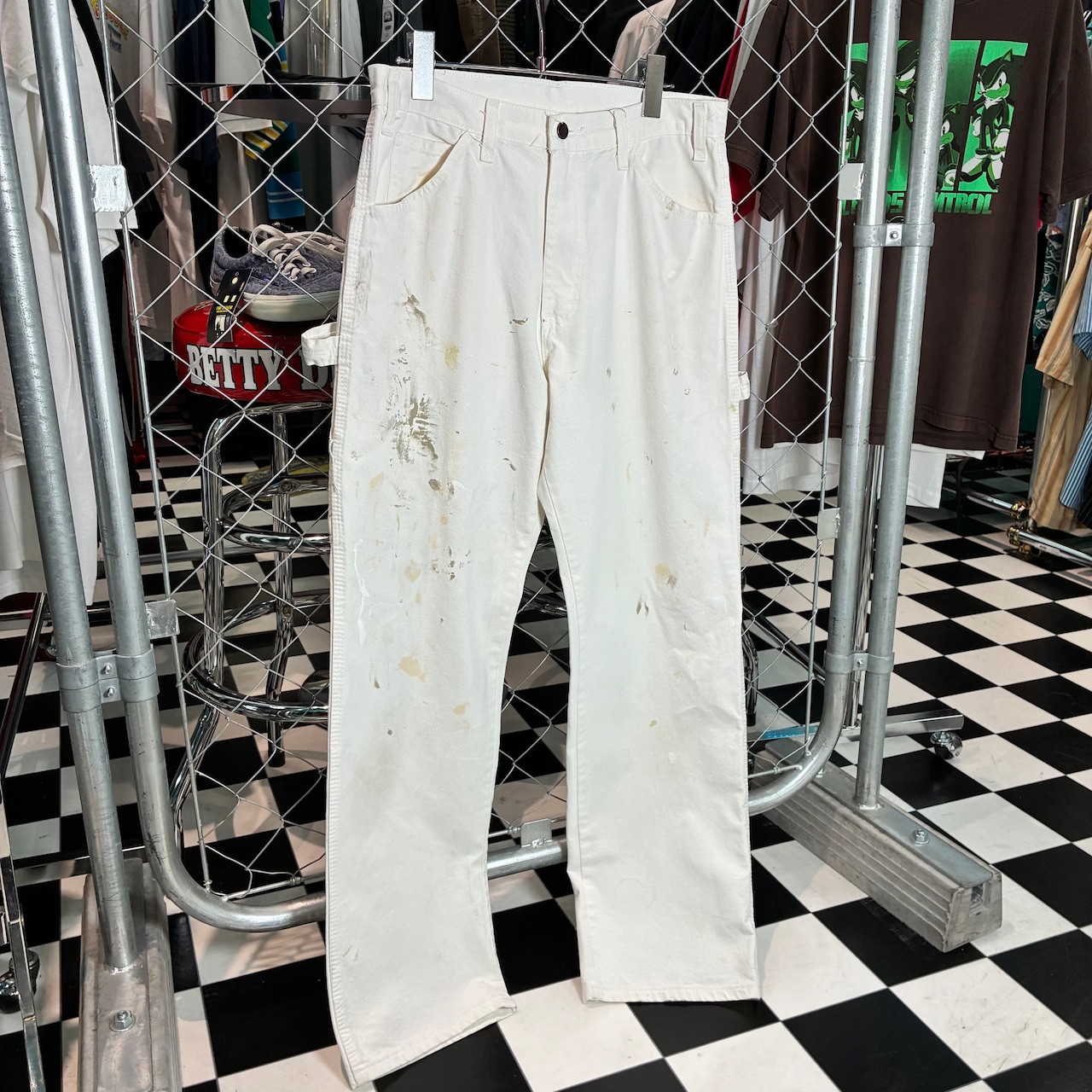 Dickies ペインターパンツ ホワイト ペンキ飛び W32 ディッキーズ