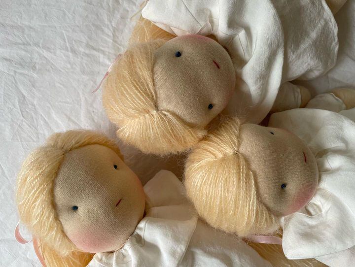 【karabebis×Ｍinami】waldorf doll①ホワイトポニーテール