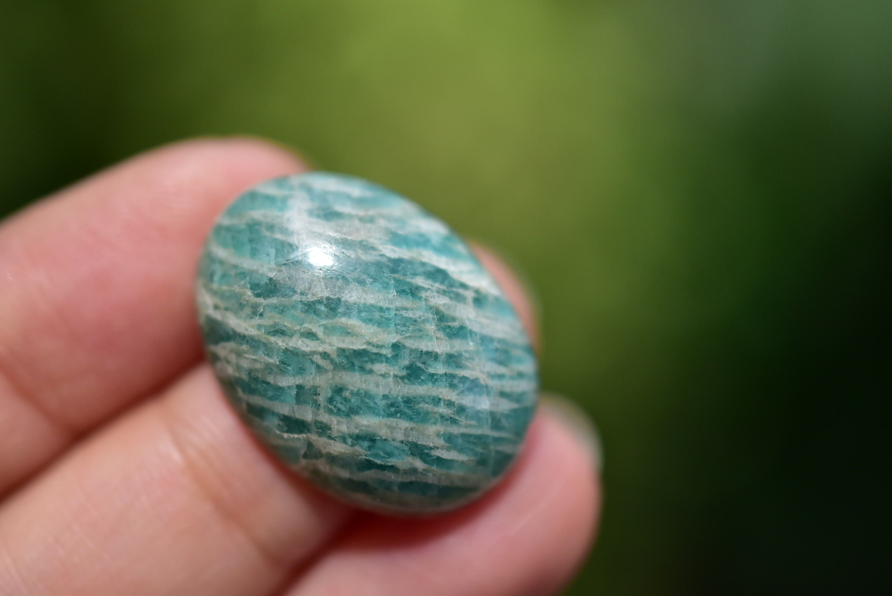 蒼緑の河☆天河石☆アマゾナイト ルース カボションamaz006 | Funky