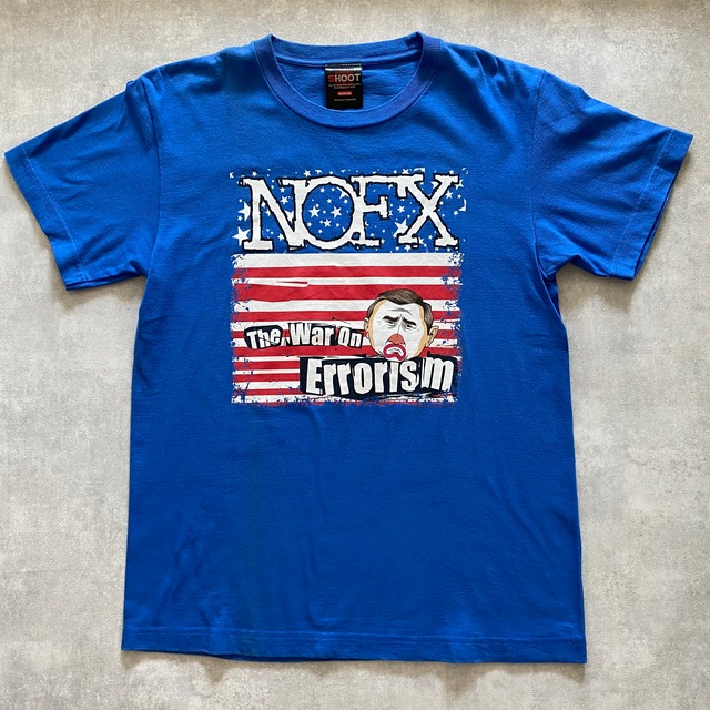 　SHOOT  NOFX The War on Errorism  COTTON T-shirt{SHOOT  ノーエフエックス  ザ・ウォー・オン・エラーイズム  コットン　Tーシャツ　古着　メンズ　USED}ユニセックス