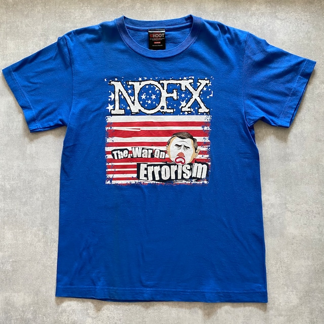 　SHOOT  NOFX The War on Errorism  COTTON T-shirt{SHOOT  ノーエフエックス  ザ・ウォー・オン・エラーイズム  コットン　Tーシャツ　古着　メンズ　USED}ユニセックス