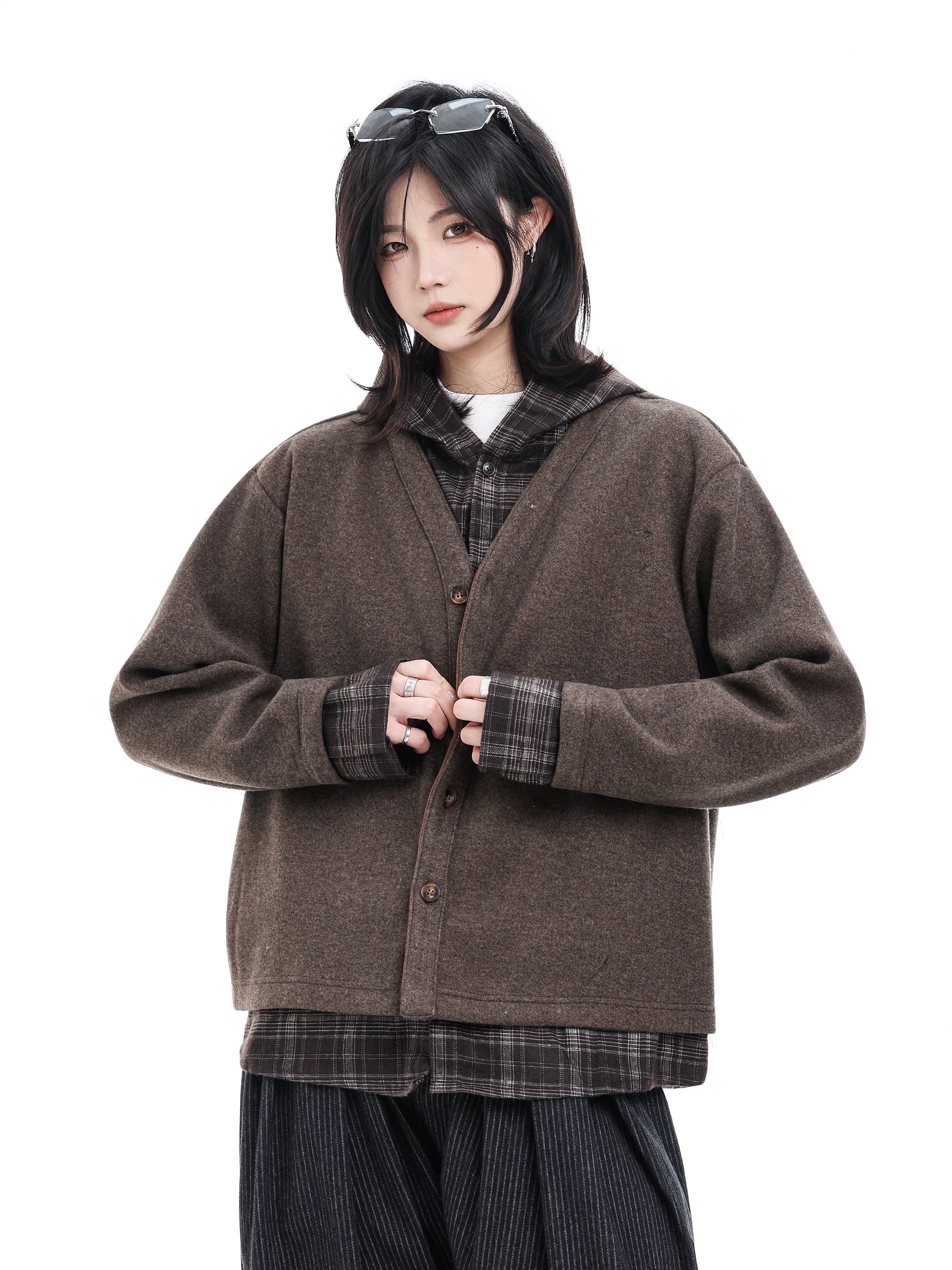 フェイクレイヤード カーディガン / FAKE LAYERED CARDIGAN