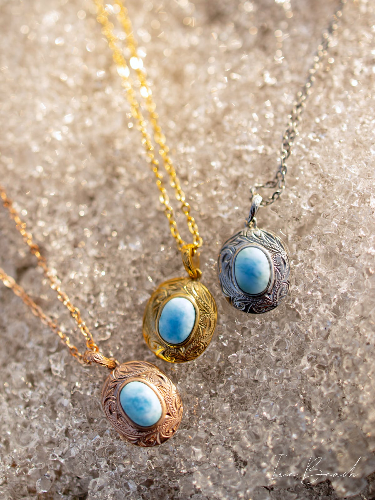 Oval Larimar necklace | IRIEBEACH