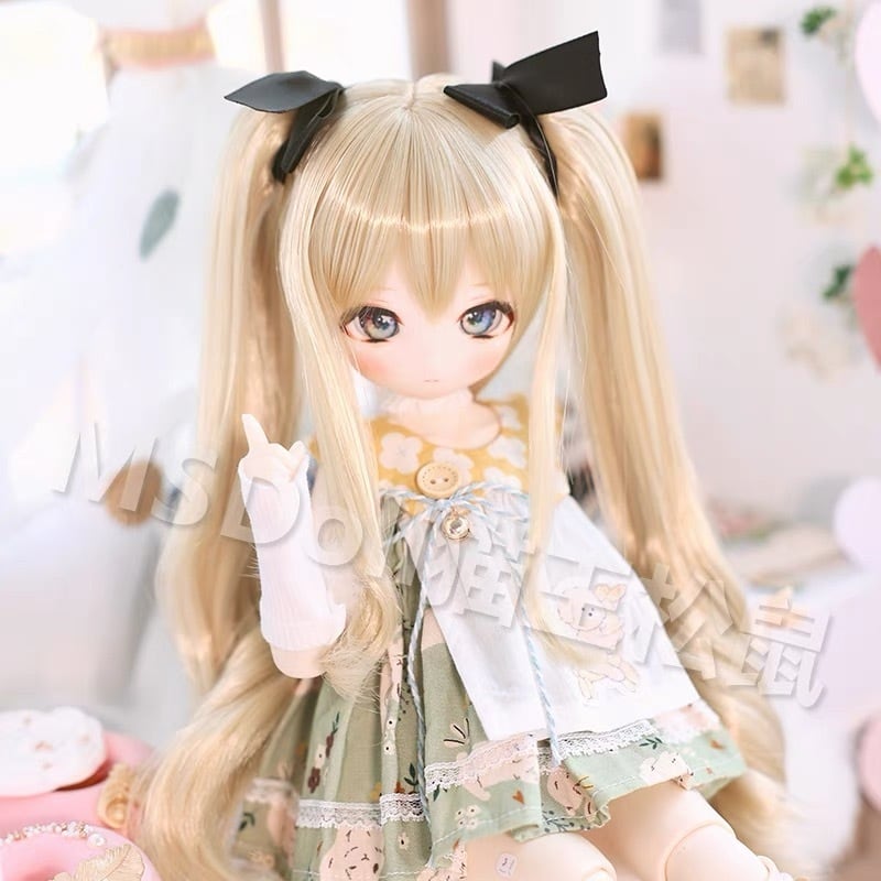 WY65 BJD 1/4 人形 ドール ウィッグ カツラ 耐熱 ハンドメイド - 趣味