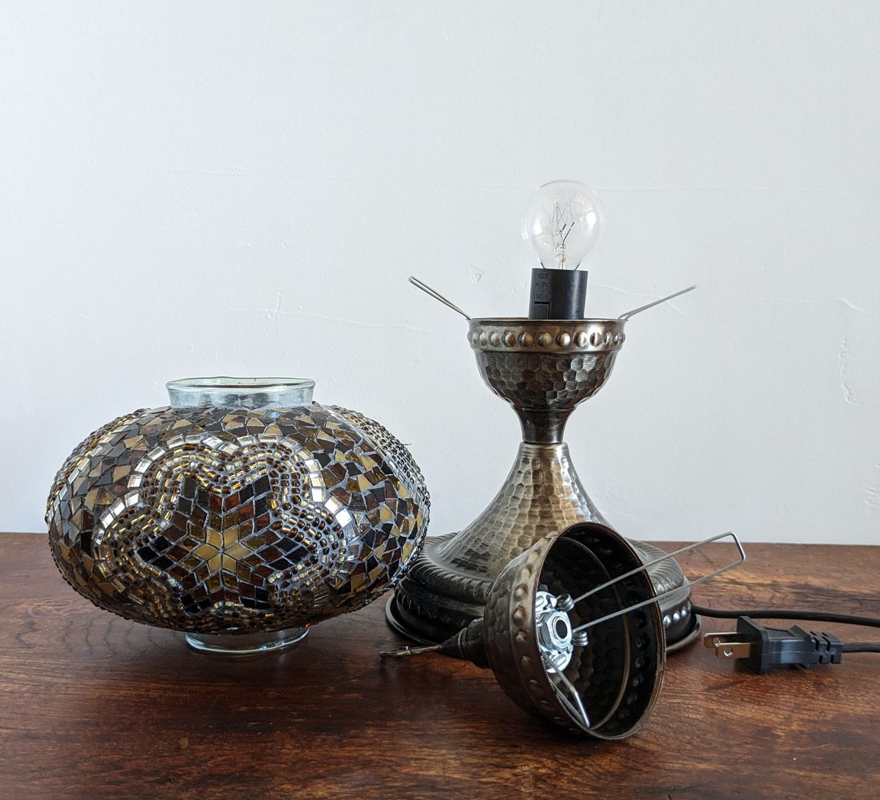 NEW＊トルコ製ハンドメイド モザイクランプ（ブラウン | HAYAT TURKISH 