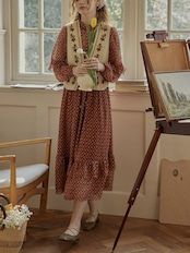 Folklorique Bistre Embroidery Vest F0790