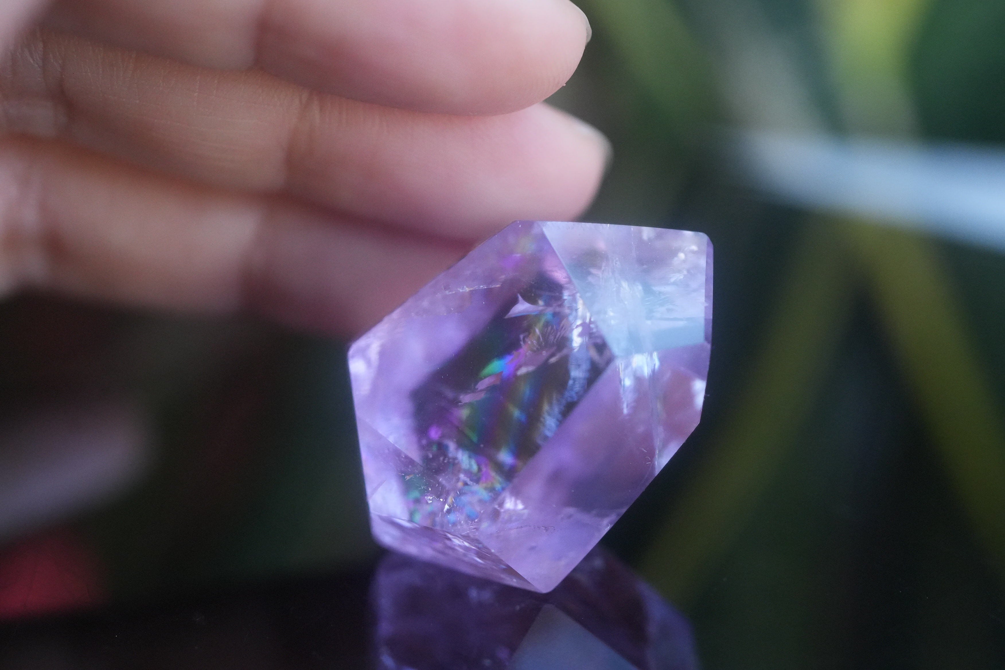 七色吐息☆レインボー☆アメジスト原石 s1213 | Funky garuda Stone