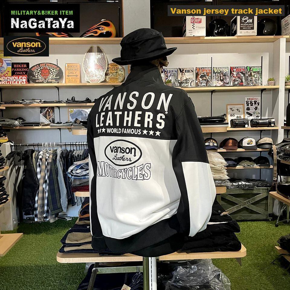 バンソン VANSON オーバルロゴトラック ジャケット ジャージ ブラック