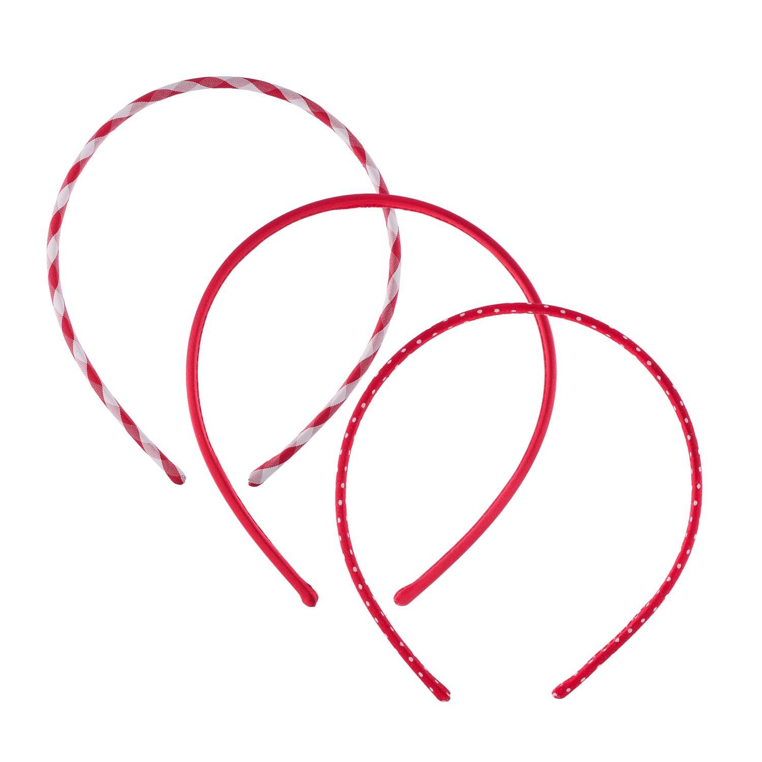 HBTS240R-School 3 Pack Headbands Red