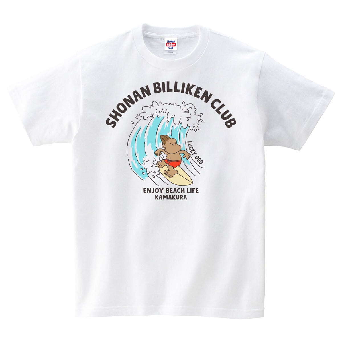 SURF】台風サーフィン ビリケンさんTシャツ (WHT) #BL105011WHT | 湘南