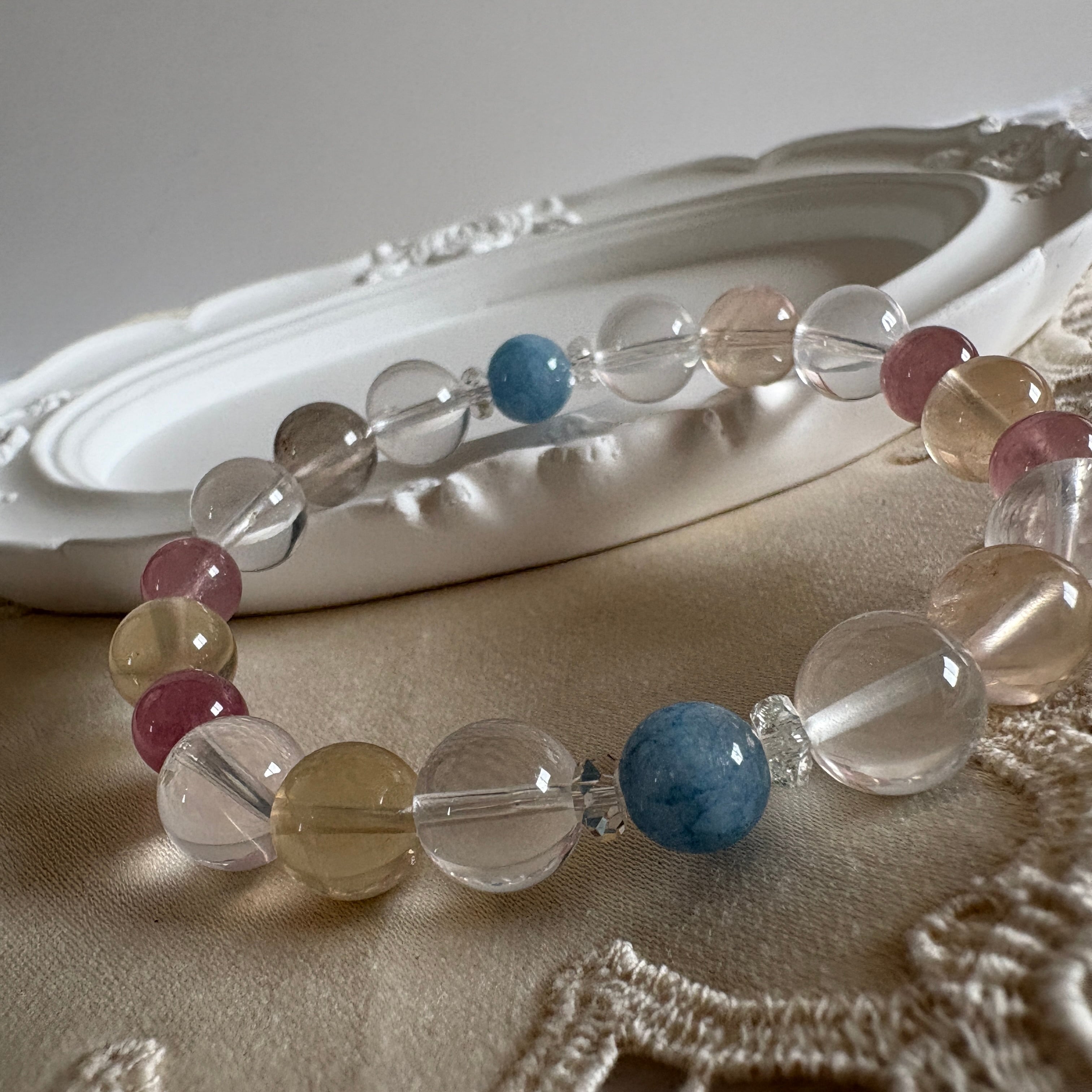 シトリン・ディープローズクォーツ・水晶｜メタモルフォーゼス×アクア