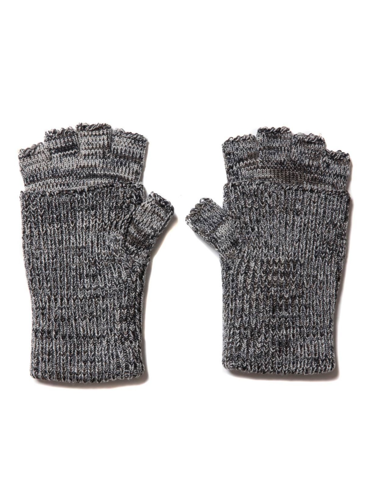 Lowgauge Fingerless Knit Glove - Gray Mix -