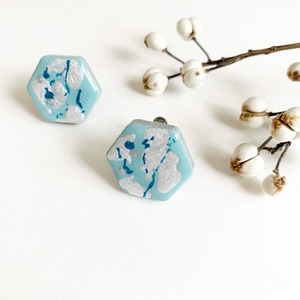 美濃焼タイルイヤリング Sae-9