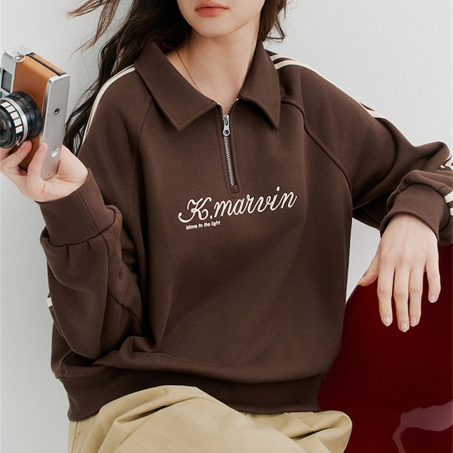half zip line sweatshirt