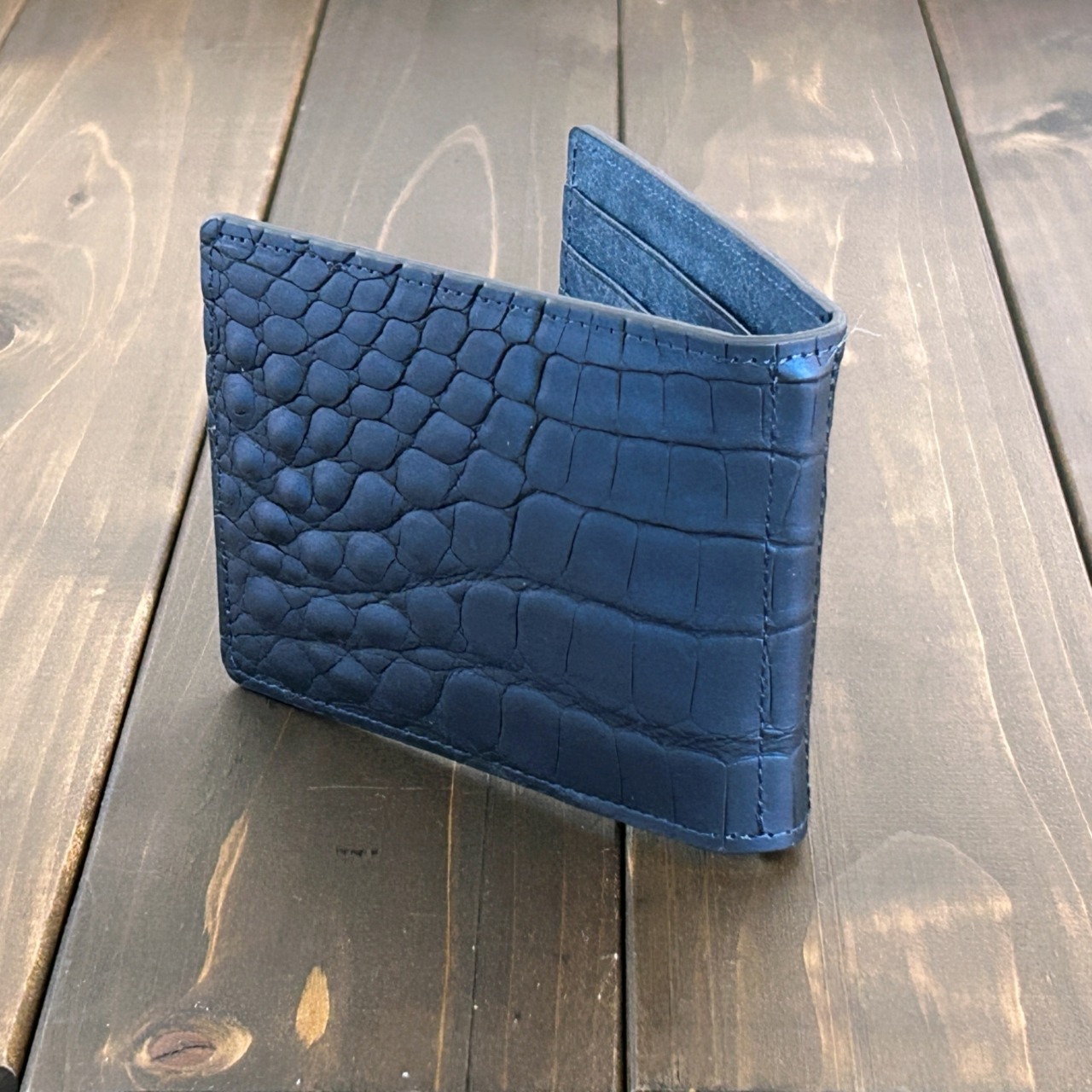 アリゲーター × MARGO マネークリップ スチールブルー