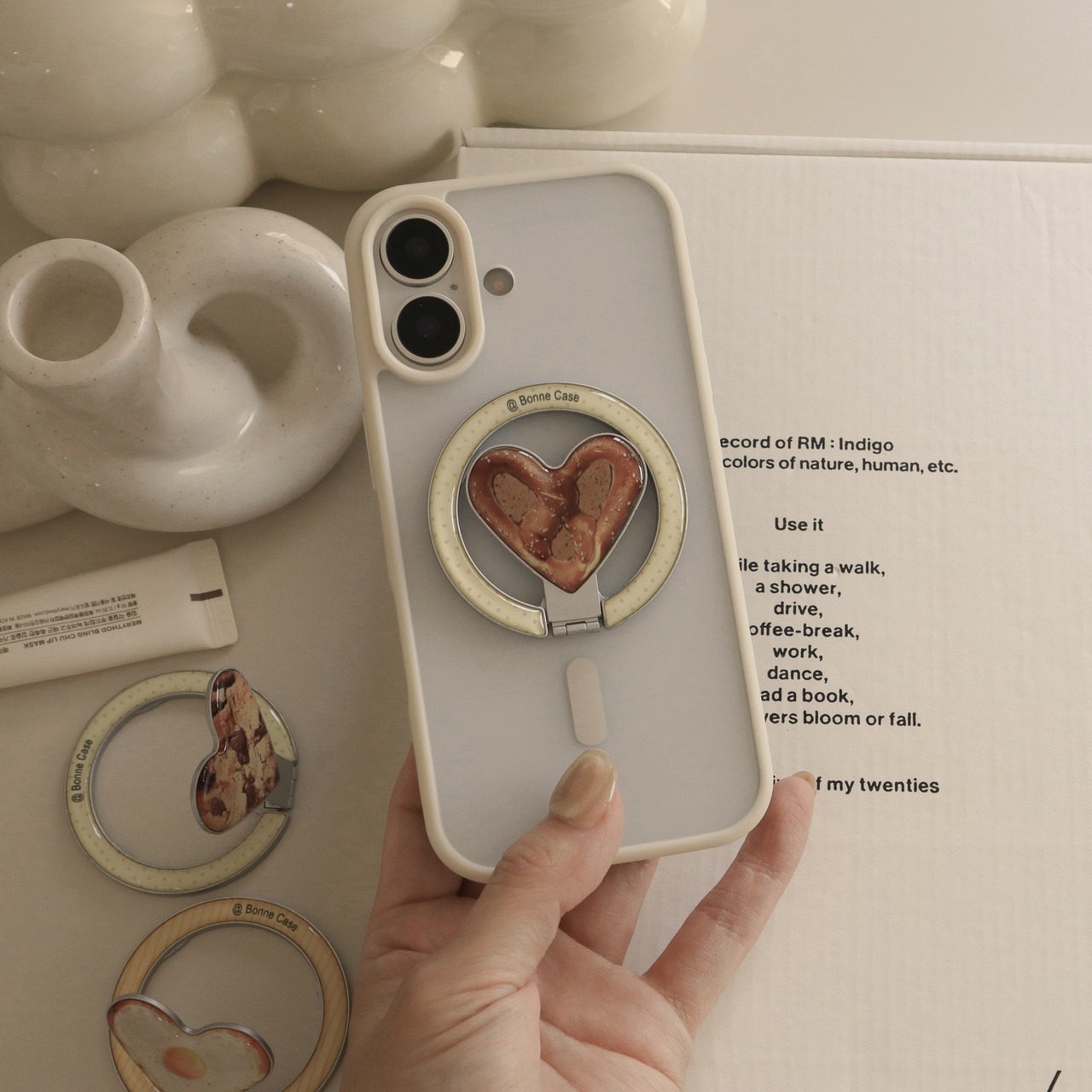 ［ phone grip ］rise heart