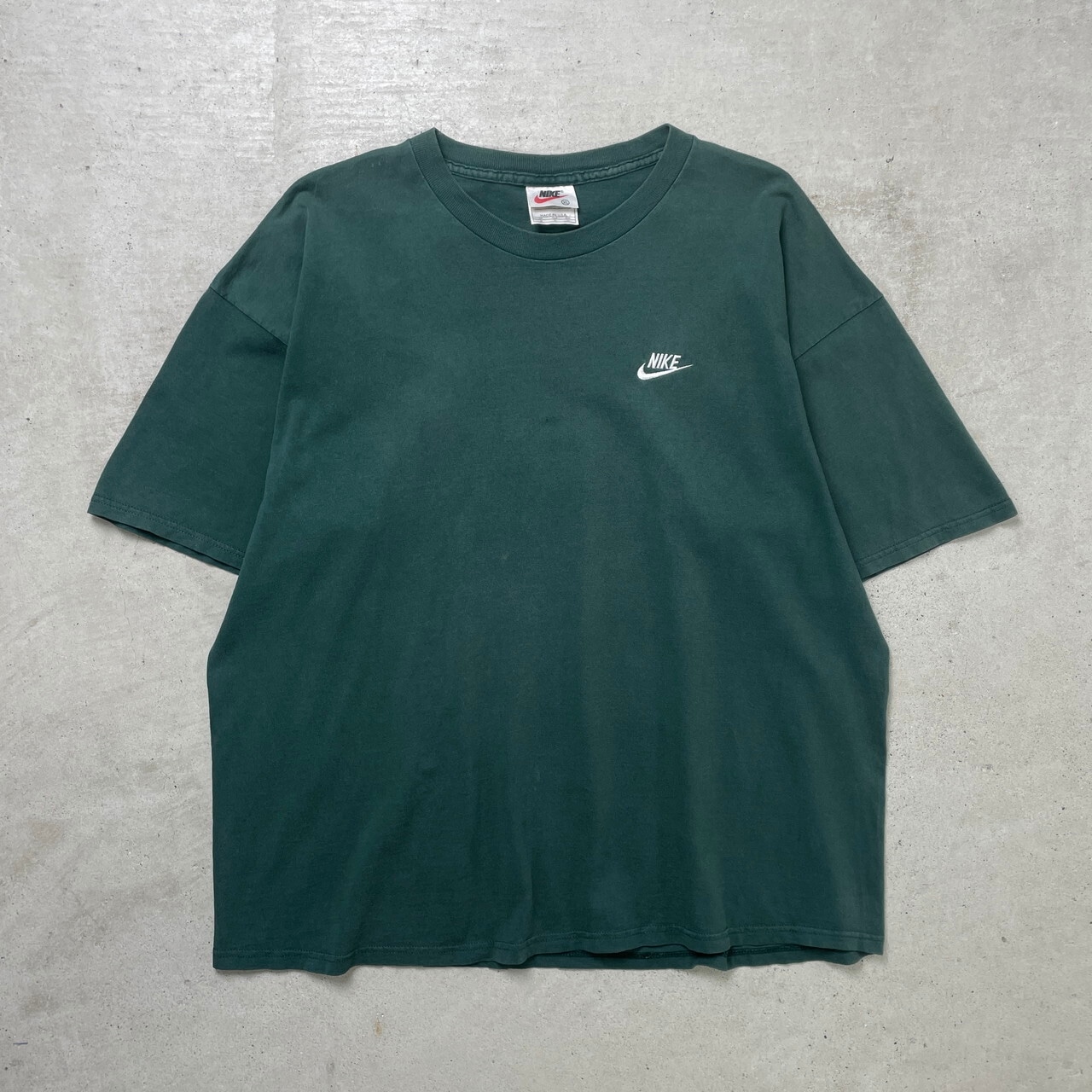 90年代 USA製 NIKE ナイキ スウォッシュロゴ 刺繍 Tシャツ メンズXL 