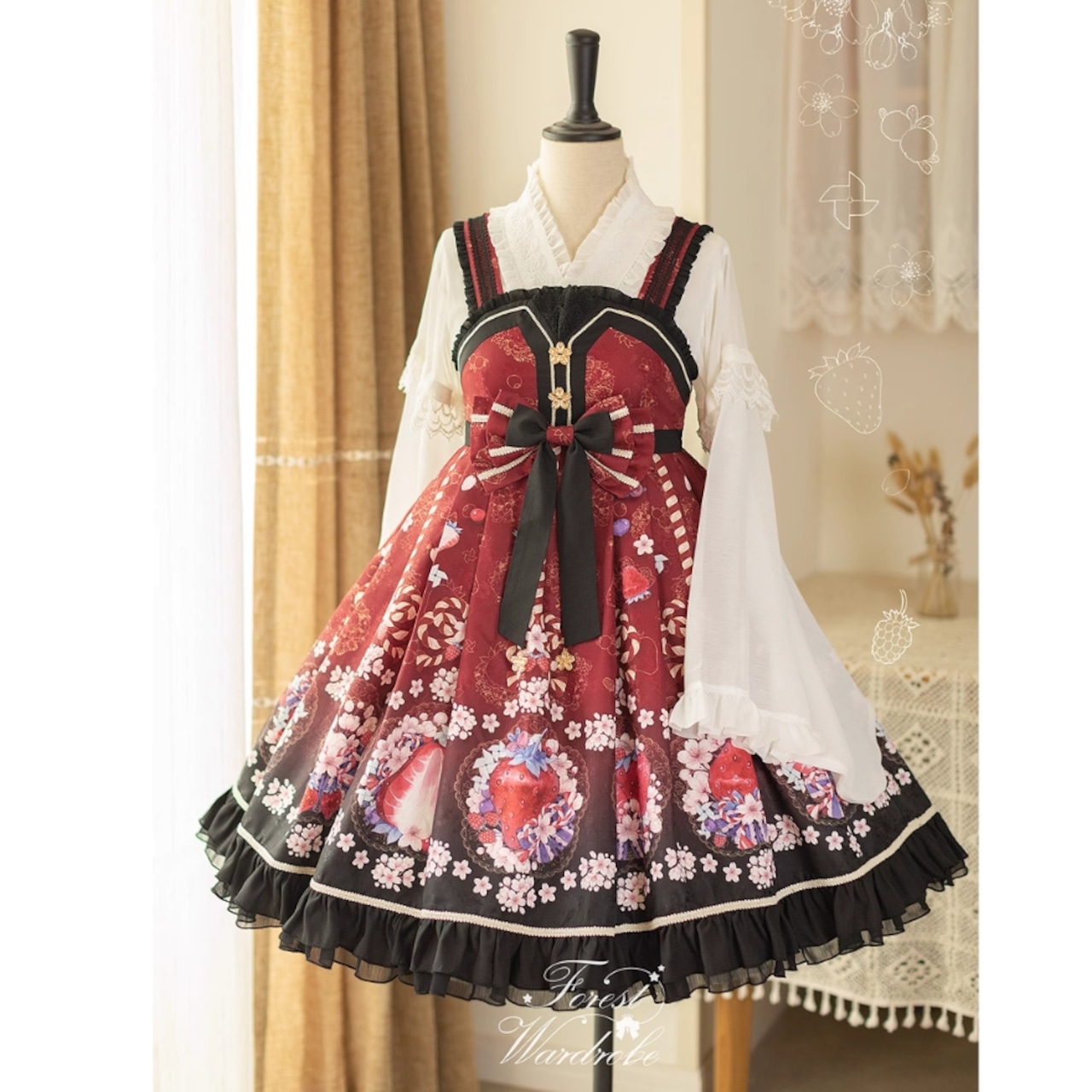 ロリィタ ロリータ ジャンパースカート 値下げ交渉可 いちご