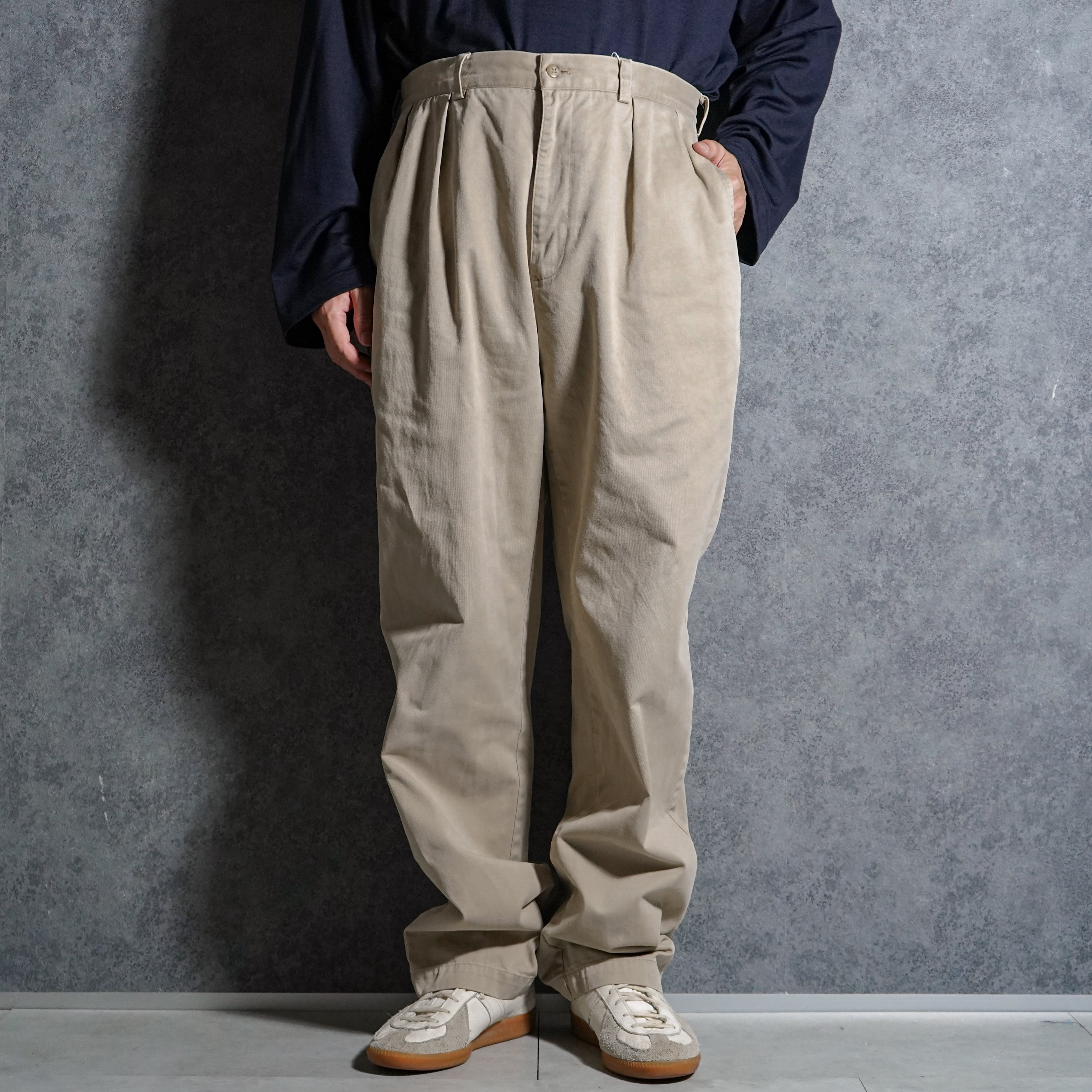 く*お様 美品✨ ラルフローレン コーデュロイ 2タック アンドリュー ブラウン 90s Ralph Lauren 2Tuck Corduroy Trousers ANDREW PANTS ラルフ