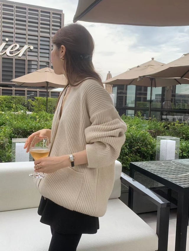 (OUNCE) lose hachi cardigan / 2color