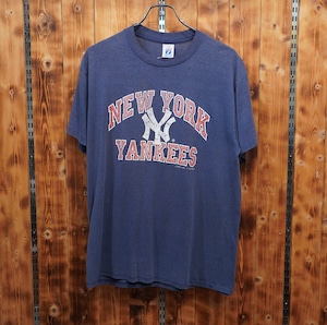 80s logo7 newyork yankees mlb Tシャツ L/ヤンキース