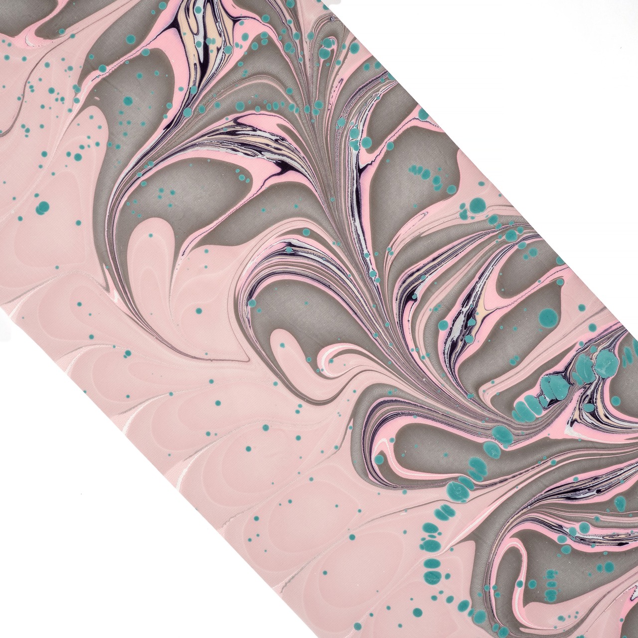 リバーシブル半巾帯 ［smokypink］蝶×ドット