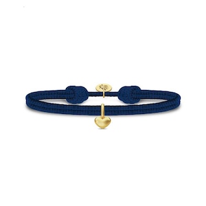 JULIE SANDLAU LOVE SATIN BRACELET  NAVY