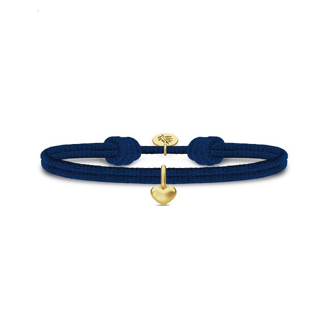 JULIE SANDLAU LOVE SATIN BRACELET  NAVY