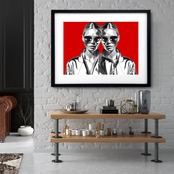 Iron Woman - Twinz ⅱ｜無機質と美を融合したモダンアートポスター｜ラグジュアリーでスタイリッシュな空間を演出する一枚A2ポスター