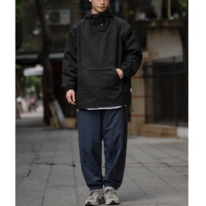 Drop shoulder kangaroo pocket parker  0309